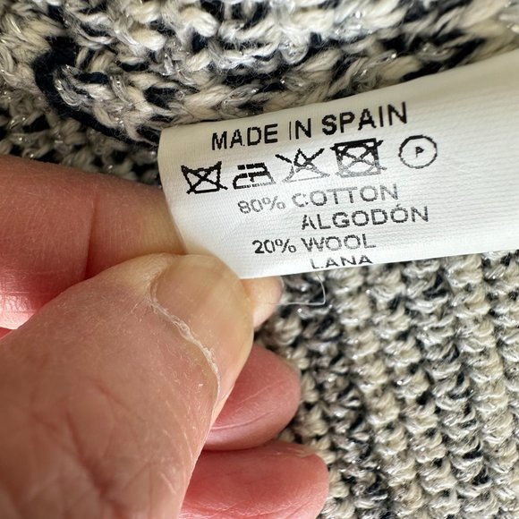 Cotton/Wool Striped Cardi with Tassel Trim - Picture 8 of 8